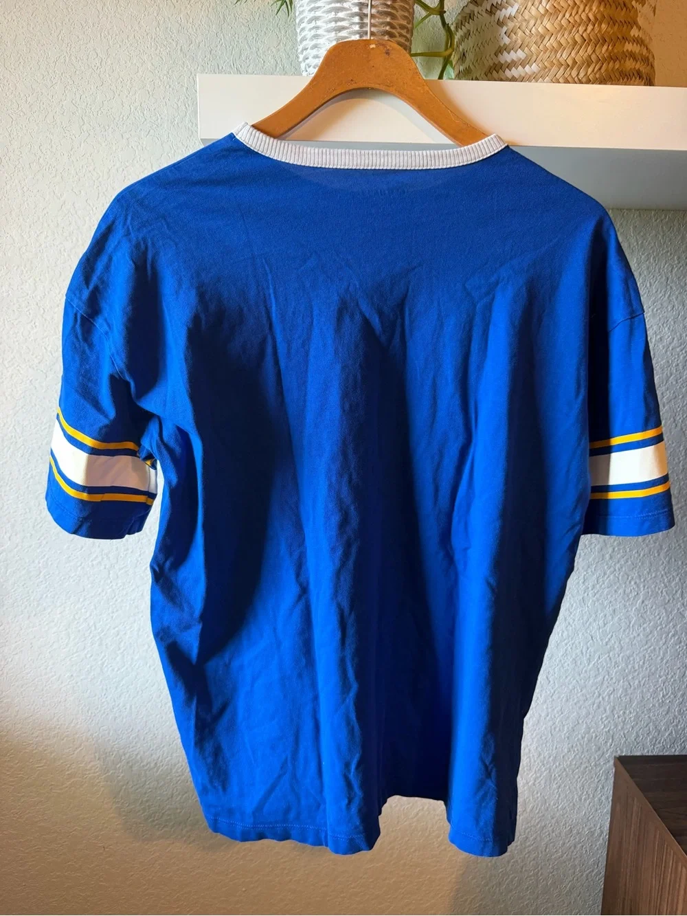 Old Navy Royal Blue Graphic Crewneck Tee with White Trim. kids (14-16)